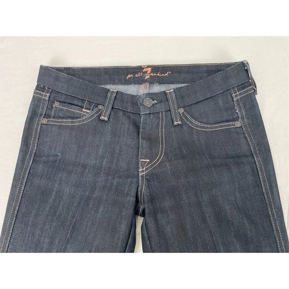 7 Seven For All Mankind Womans 25 Jeans‎ Kate Ankle Dark Wash Stretch USA Made - Picture 3 of 10
